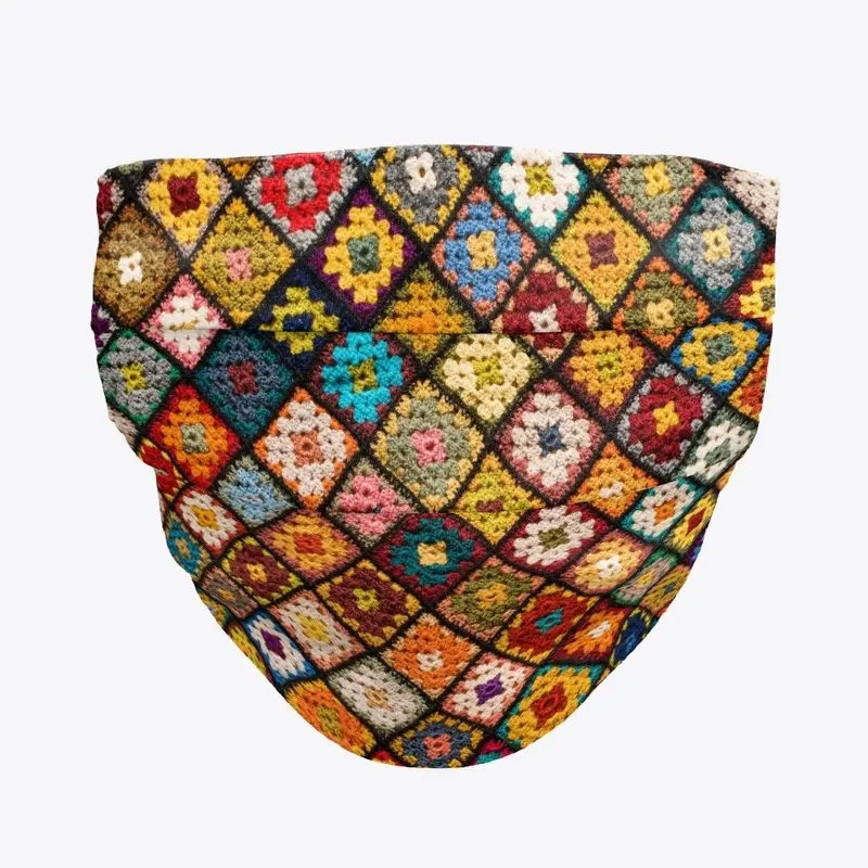 Faux Granny Square Face Mask